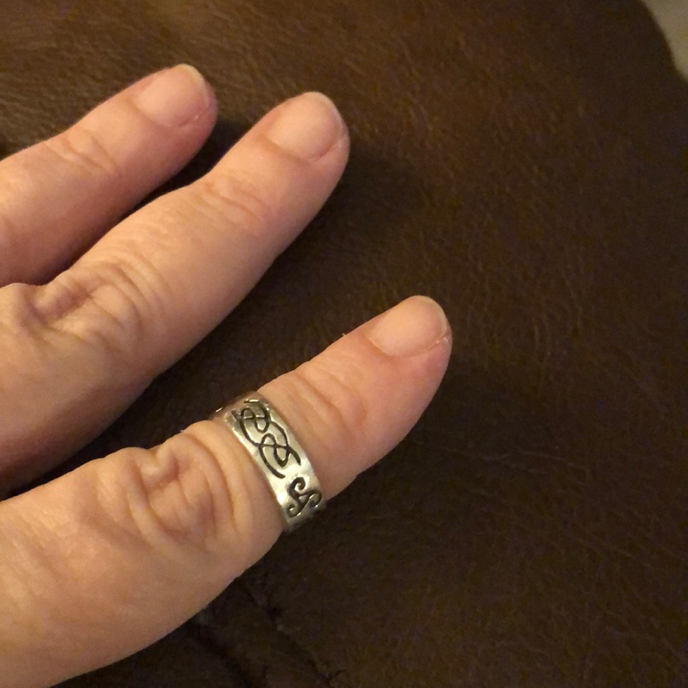 Sterling Scroll Design Ring - image 1